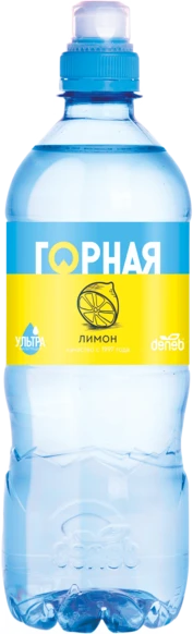Бутылка воды «Горная» с лимоном, пластик 0,6л