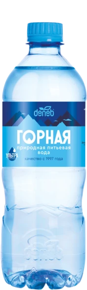 Бутылка питьевой воды «Горная», пластик 0,6л