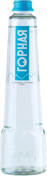 Бутылка питьевой воды «Горная», стекло 0,45л